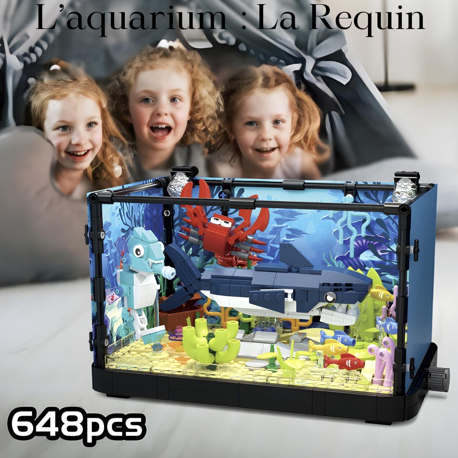 Activité Manuelle Aquarium en 3D Pièces d'Exceptions Animaux | L'aquarium : le requin