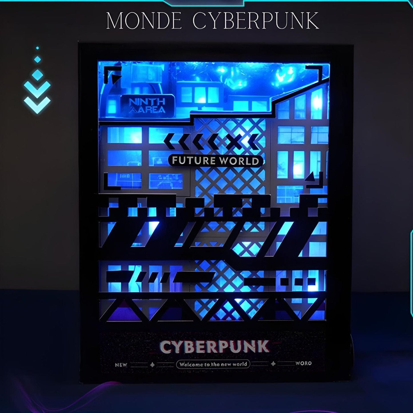 Book Nook cyberpunk Pièces d'Exceptions Book Nook | Le monde cyberpunk