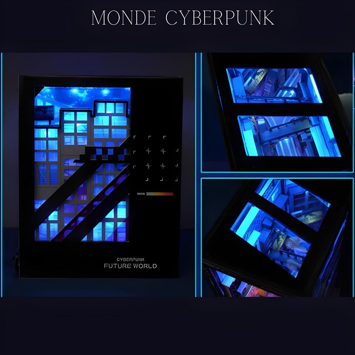 Book Nook cyberpunk Pièces d'Exceptions Book Nook | Le monde cyberpunk