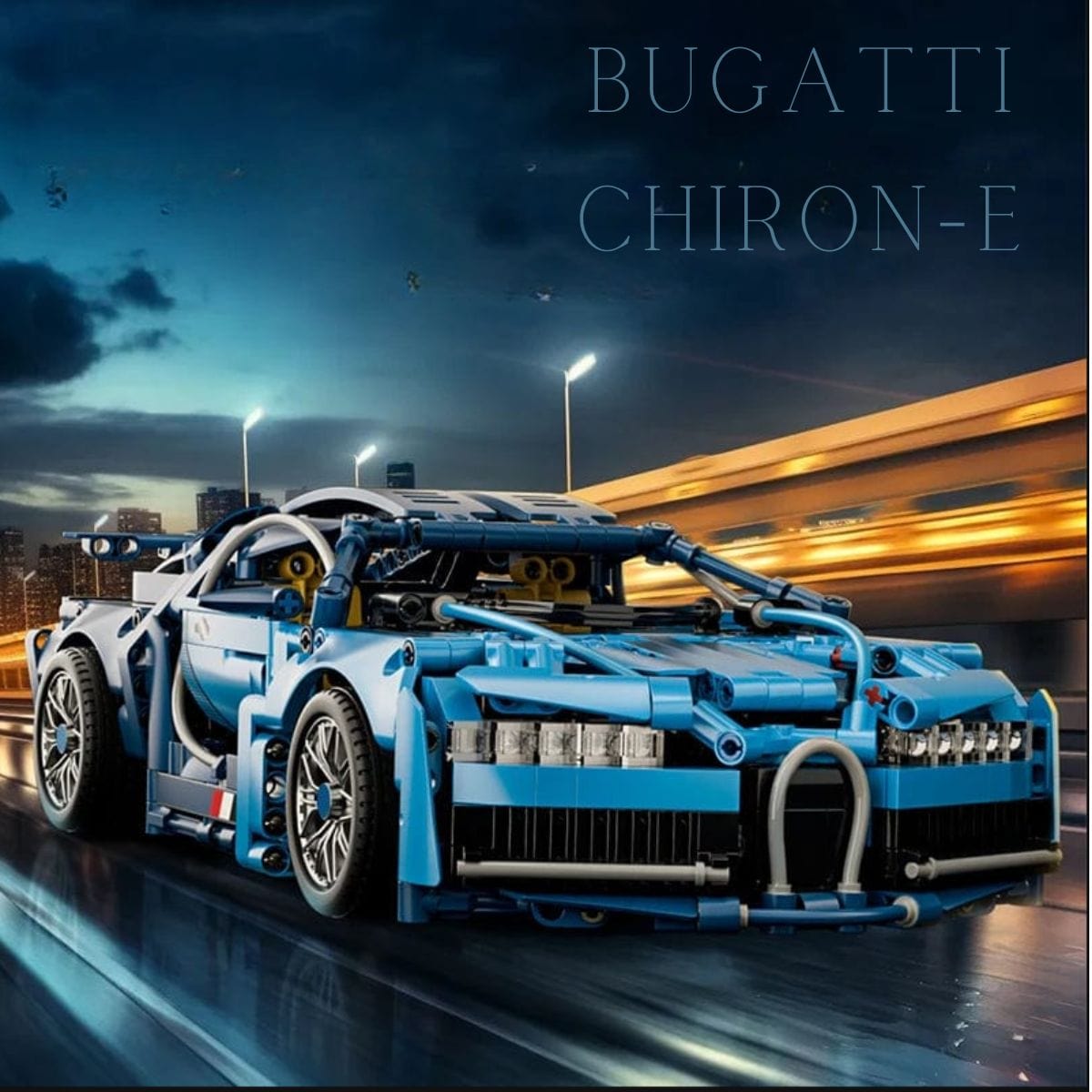 Bugatti Puzzle 3D Pièces d'Exceptions Voiture Electrique | Bugatti Chiron-E