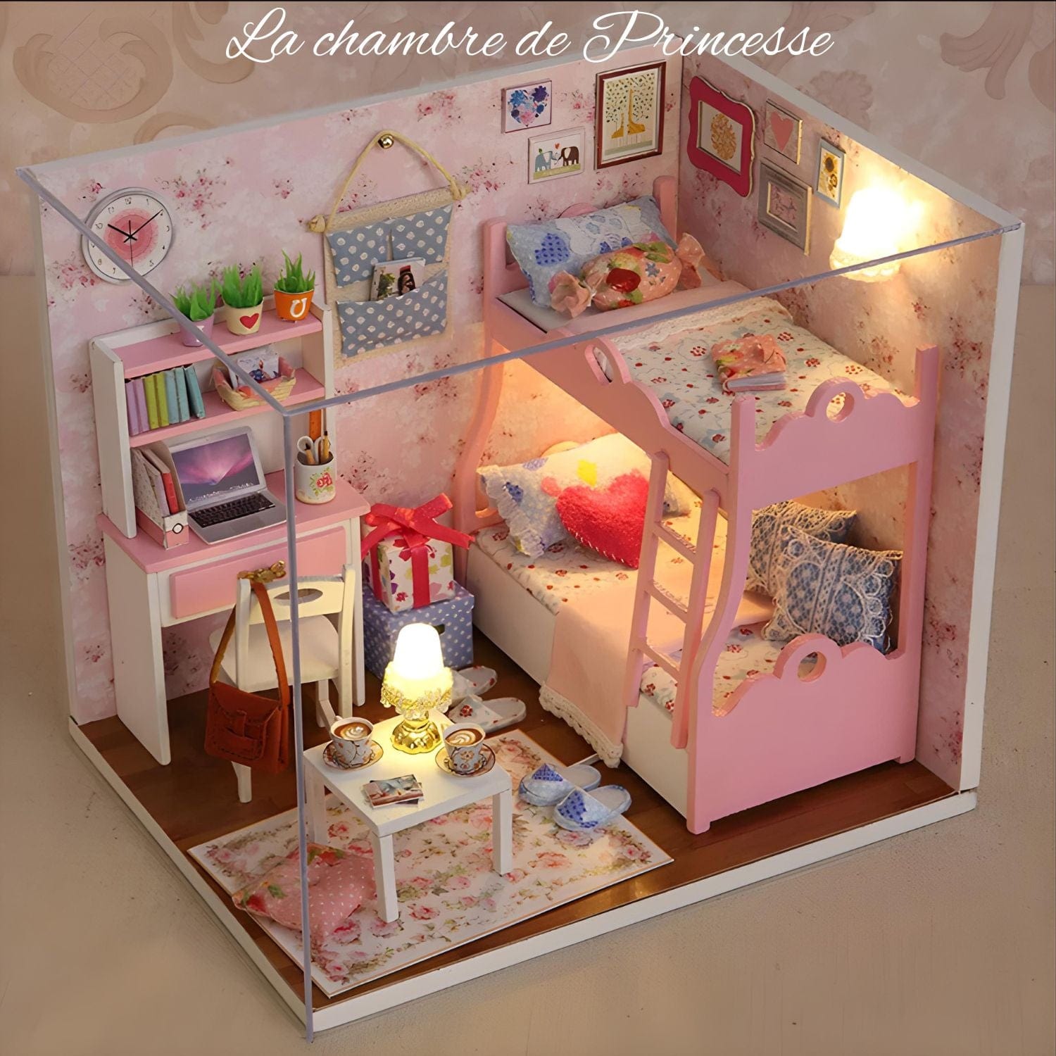 Chambre miniature Pièces d'Exceptions Maison Miniature | La chambre de Princesse