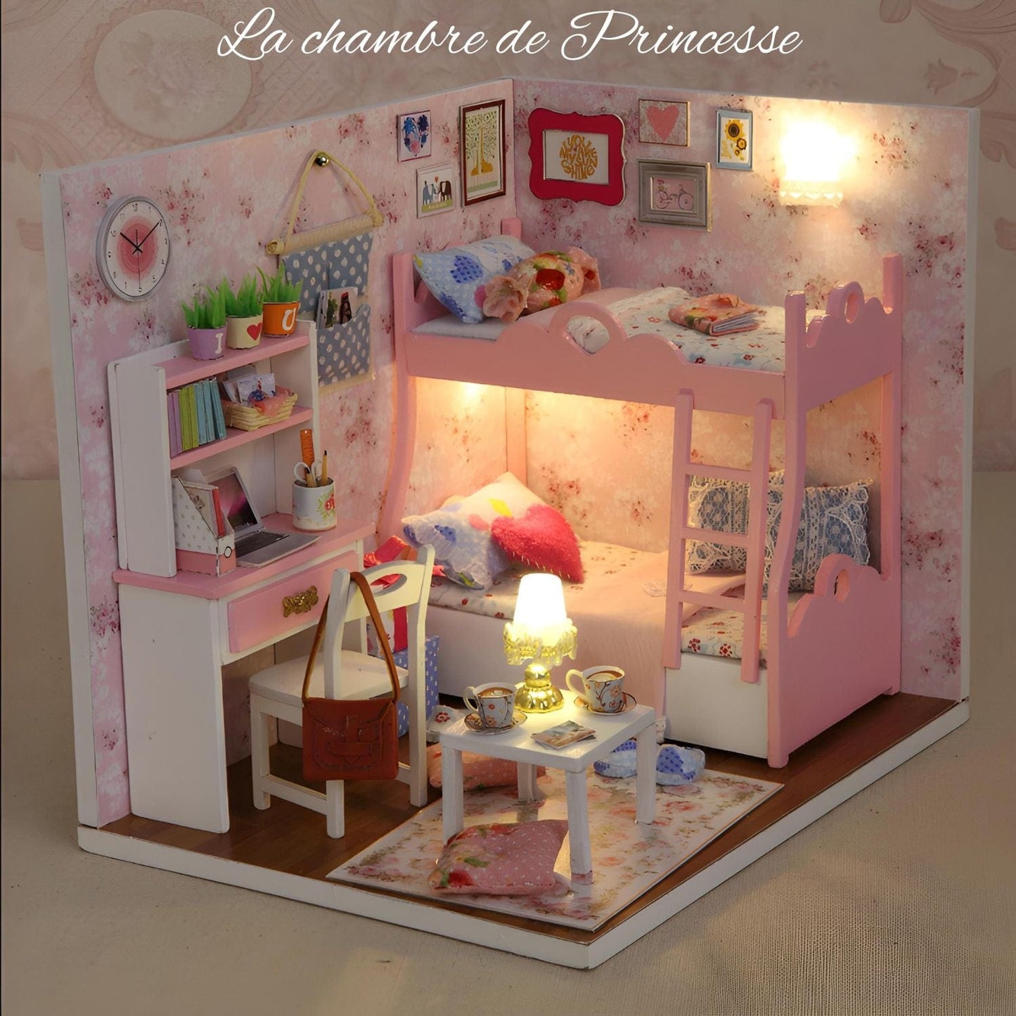 Chambre miniature Pièces d'Exceptions Maison Miniature | La chambre de Princesse