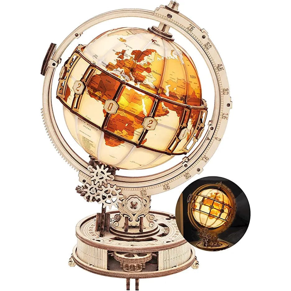 Globe Puzzle 3D  | Globe Lumineux Puzzle 3d Mécanique | Globe Lumineux