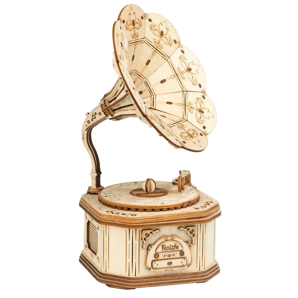 Gramophone | Puzzle bois Pièces d'Exceptions Décoration | Gramophone décoratif