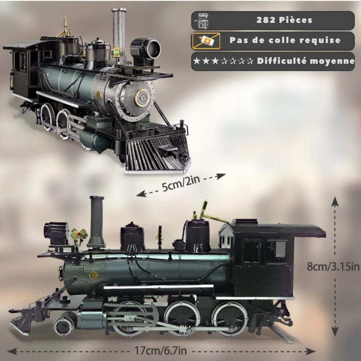 Locomotive Puzzle 3D Pièces d'Exceptions Véhicules Lourds | Locomotive