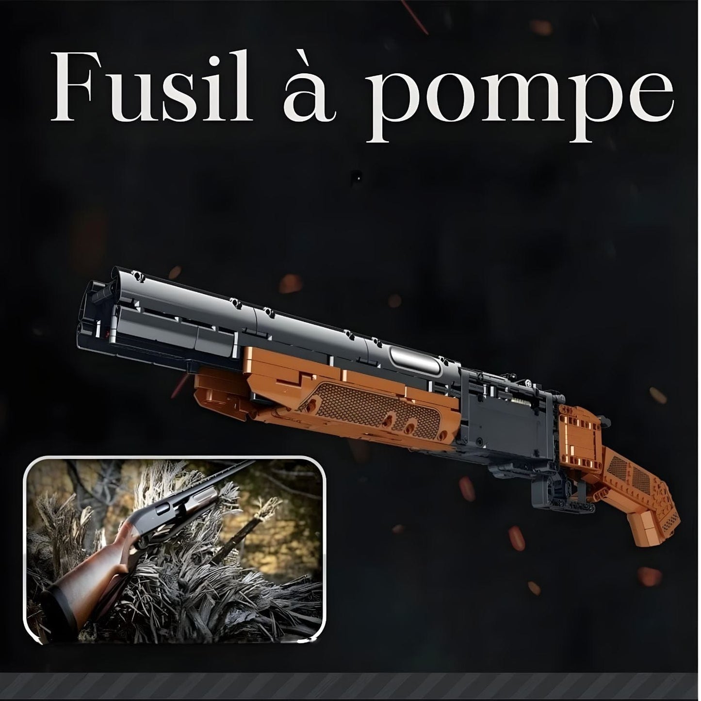 Maquette Fusil à pompe  Pièces d'Exceptions Arme | Fusil à pompe à double canons