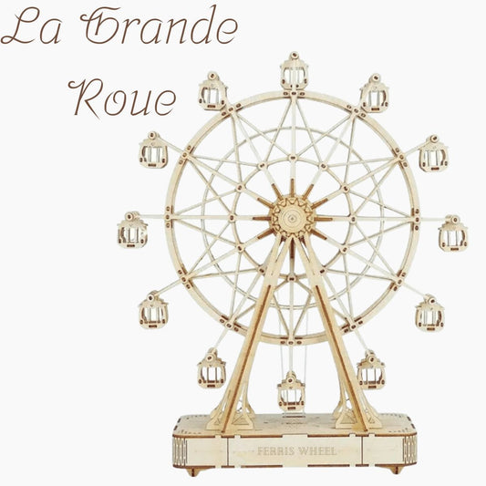 Maquette musicale en bois grande roue Puzzle 3d Mécanique | La Roue