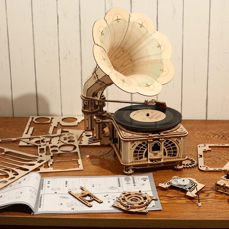 Mécanique | Gramophone Puzzle 3D Pièces d'Exceptions Mécanique | Gramophone