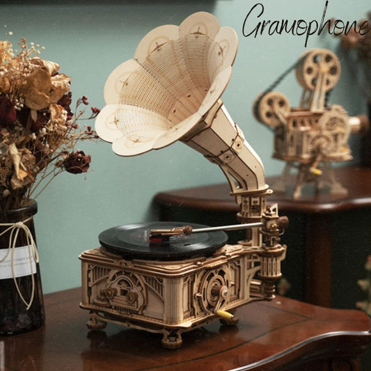 Mécanique | Gramophone Puzzle 3D Pièces d'Exceptions Mécanique | Gramophone