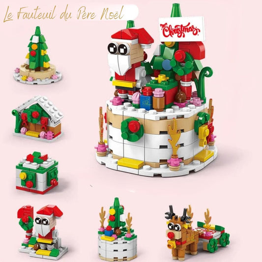 Mini Puzzle Noël | Le Fauteuil  Puzzle 3d Noël | Le Fauteuil du Père Noël