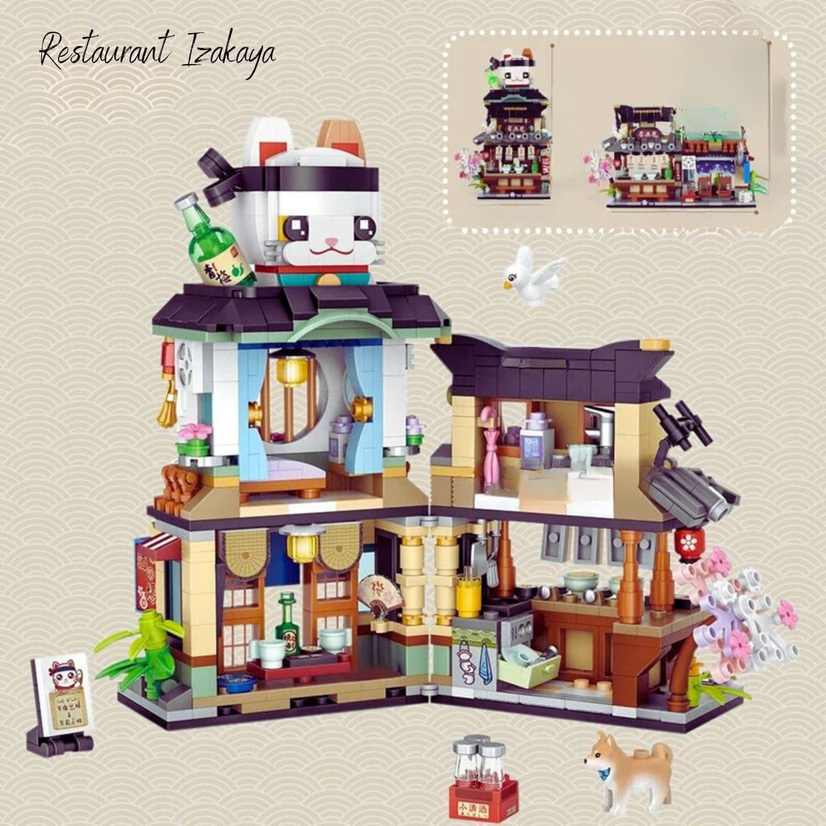 Puzzle 3D 800 Pièces | Le Restaurant Izakaya Puzzle 3d Monde Miniature | Le Restaurant Izakaya