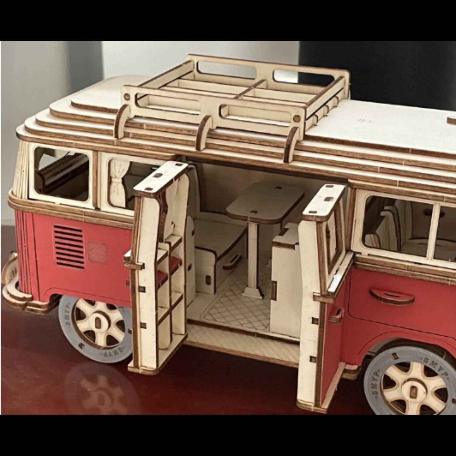 Puzzle 3D combi Volkswagen Puzzle 3d Voiture | Combi Volkswagen Rouge