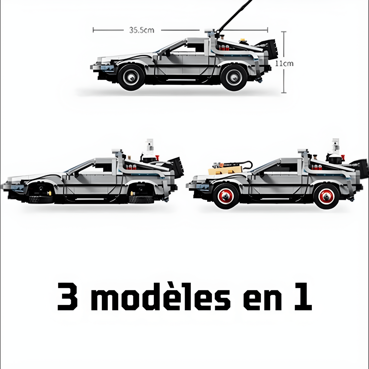 Puzzle 3d Delorean Pièces d'Exceptions Voiture | DeLorean DMC-12