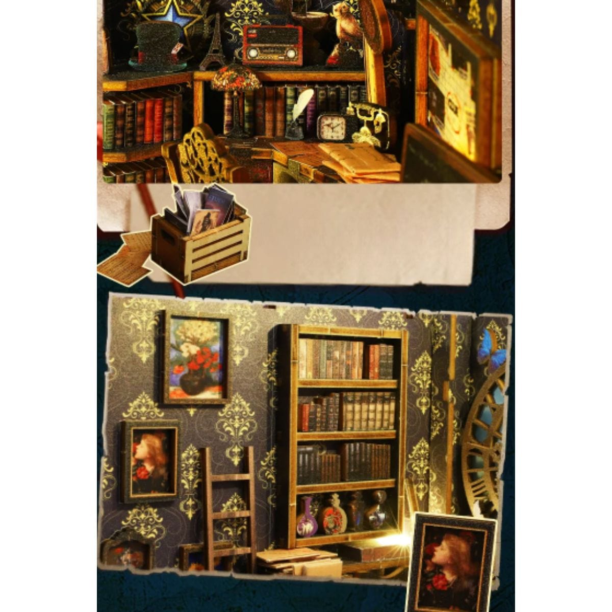 Puzzle 3D Detective puzzles | Bureau de Détective  Puzzle 3d Book Nook | Bureau de Détective