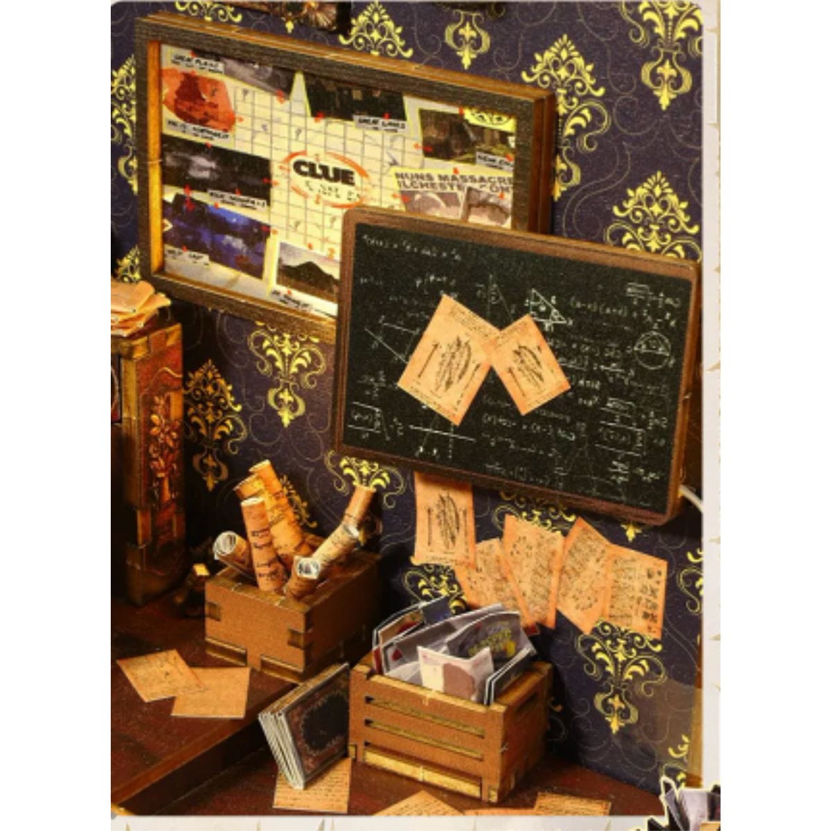 Puzzle 3D Detective puzzles | Bureau de Détective  Puzzle 3d Book Nook | Bureau de Détective