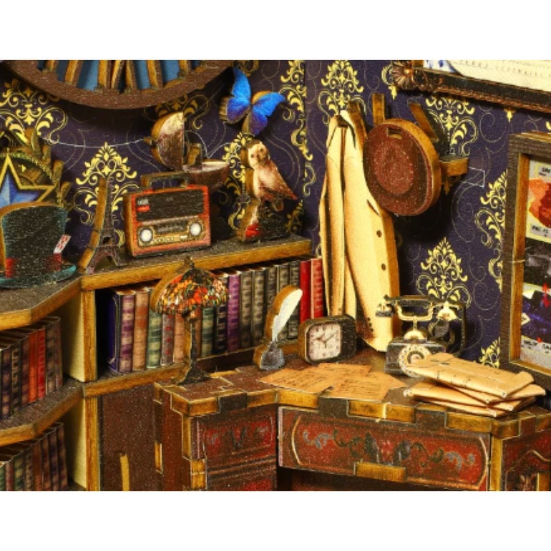 Puzzle 3D Detective puzzles | Bureau de Détective  Puzzle 3d Book Nook | Bureau de Détective