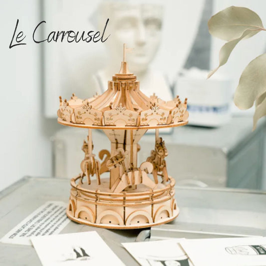 Puzzle 3D Manège | Le Carrousel Pièces d'Exceptions Monde Miniature | Le Carrousel