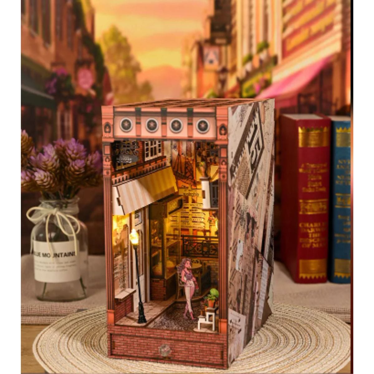 Puzzle 3D Rue Paris | Rue Parisienne Puzzle 3d Book Nook | Rue Parisienne