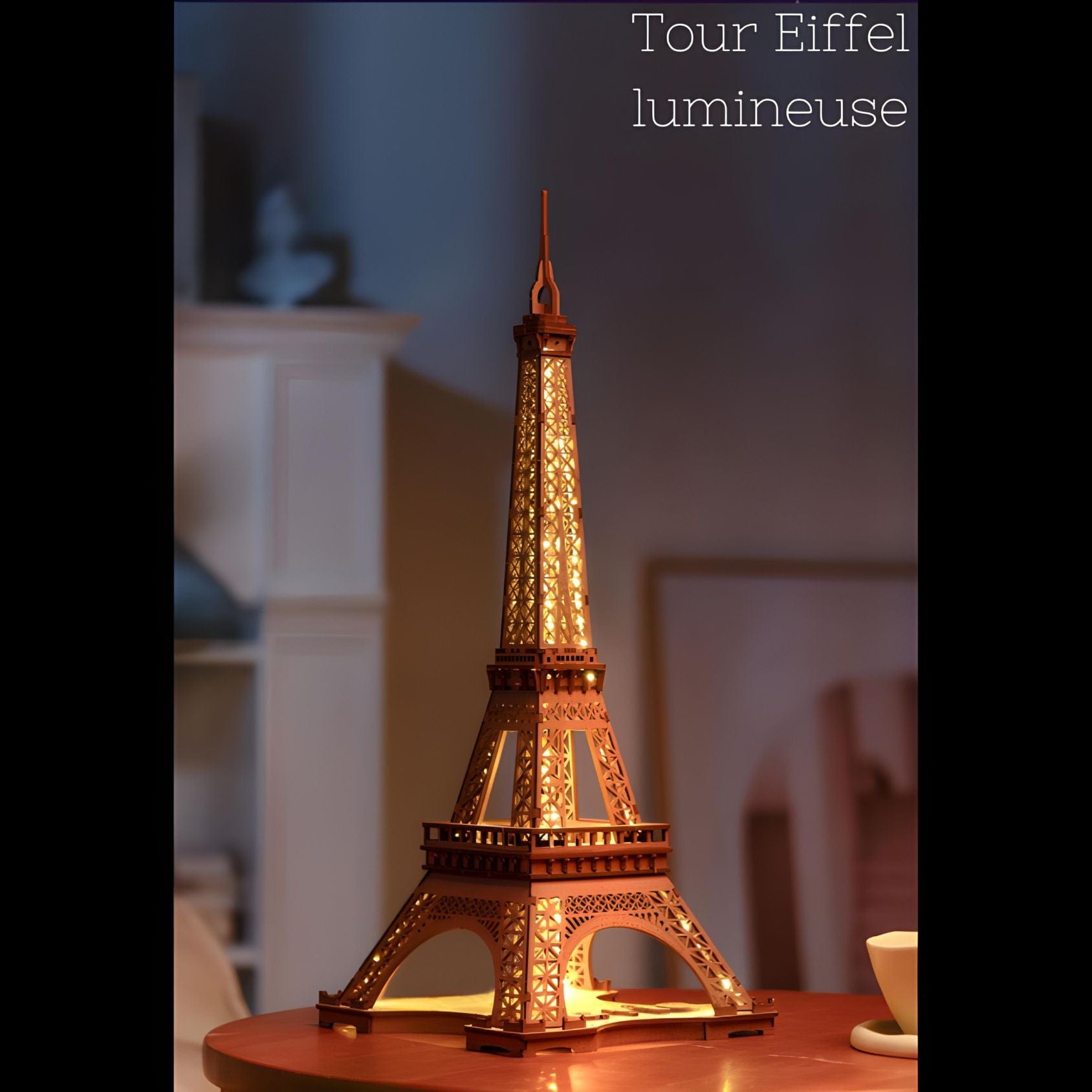 Puzzle 3D Tour Eiffel lumineuse Pièces d'Exceptions Monument | Tour Eiffel lumineuse