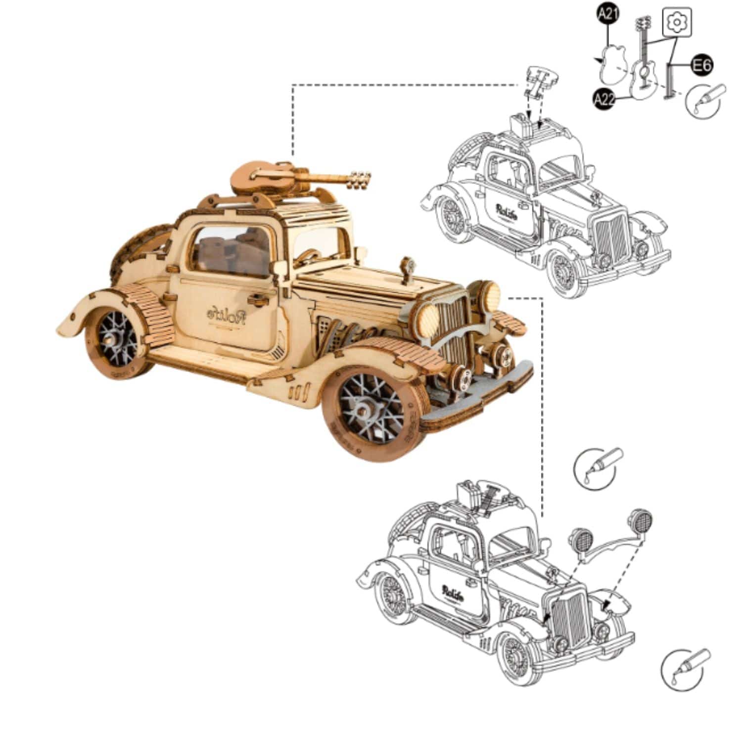 Puzzle 3D Voiture Ancienne Puzzle 3d Voiture | Elégance