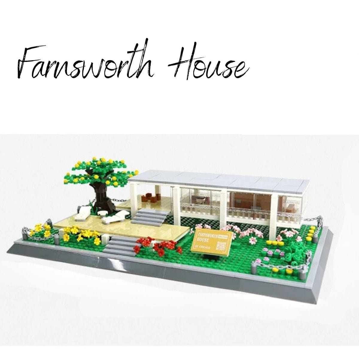 Puzzle Décoration maison  | Farnsworth House Puzzle 3d Monument  | Farnsworth House