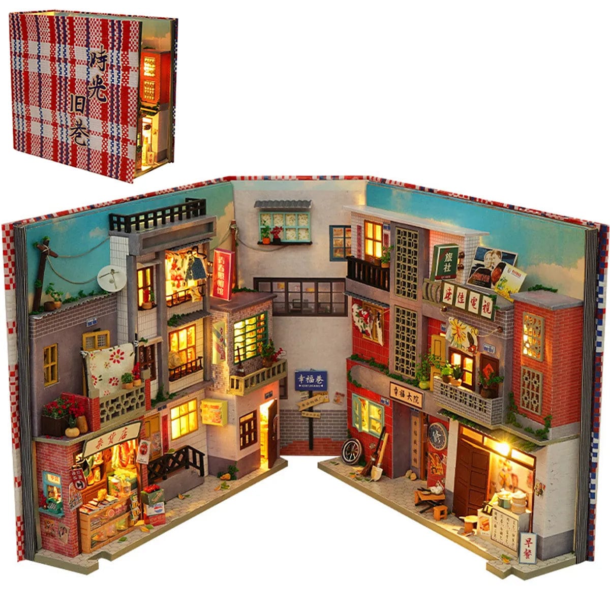 Puzzle Japonais Bois | Quartier Japonais Puzzle 3d Book Nook | Quartier Japonais