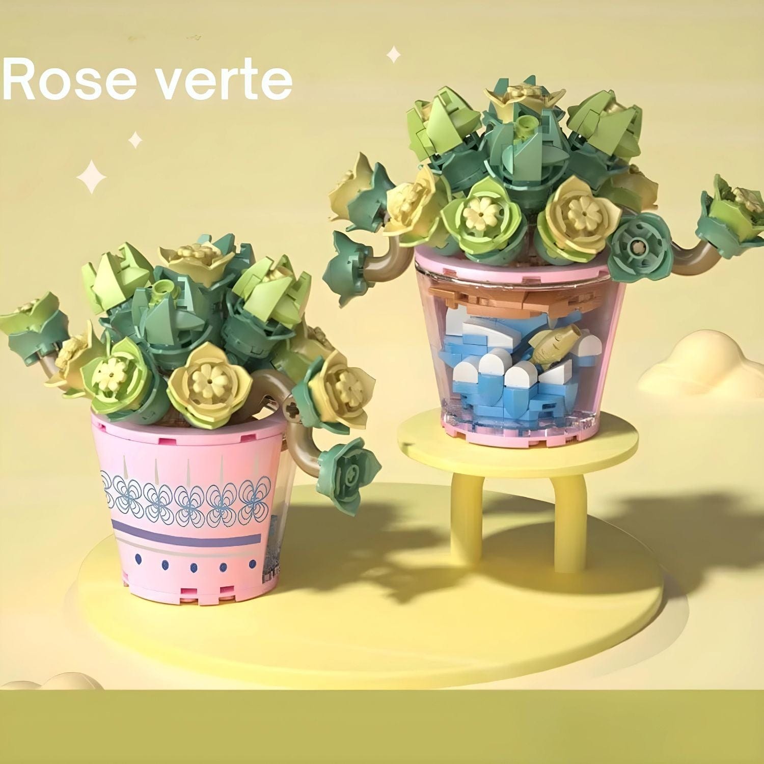 Puzzle rose Pièces d'Exceptions Nature | Mini Rose verte